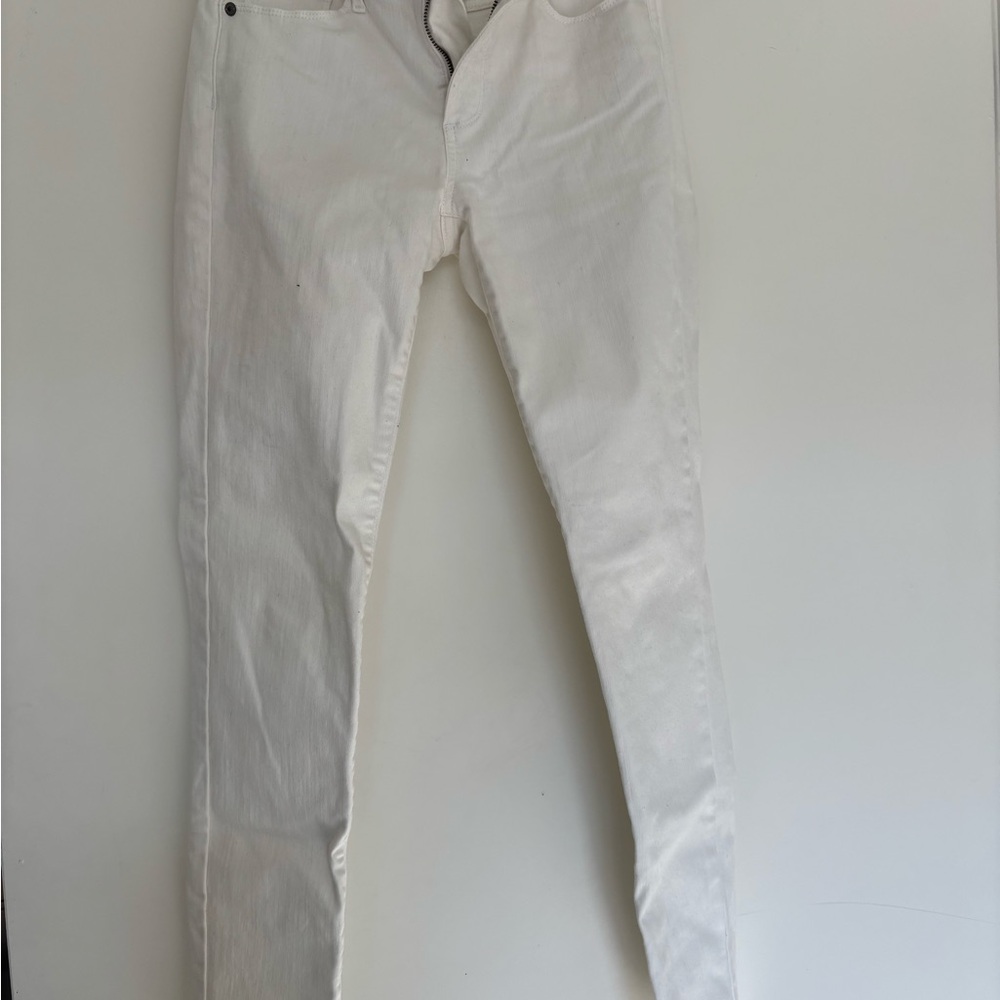 Banana Republic White Skinny Jeans Sleek Fit